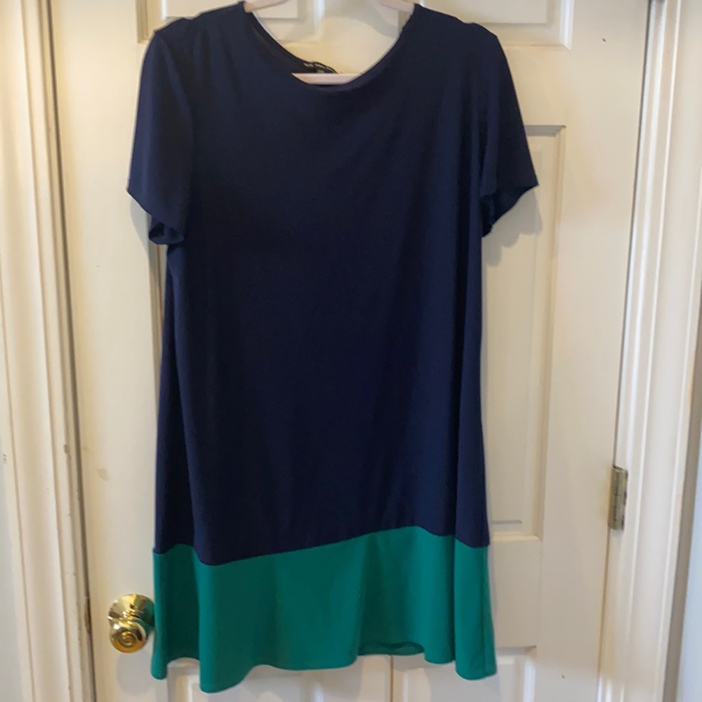 Nik and Nash Size XL Navy and Green Dress